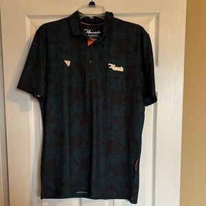 Macade Golf men’s blue short sleeve polo shirt size medium